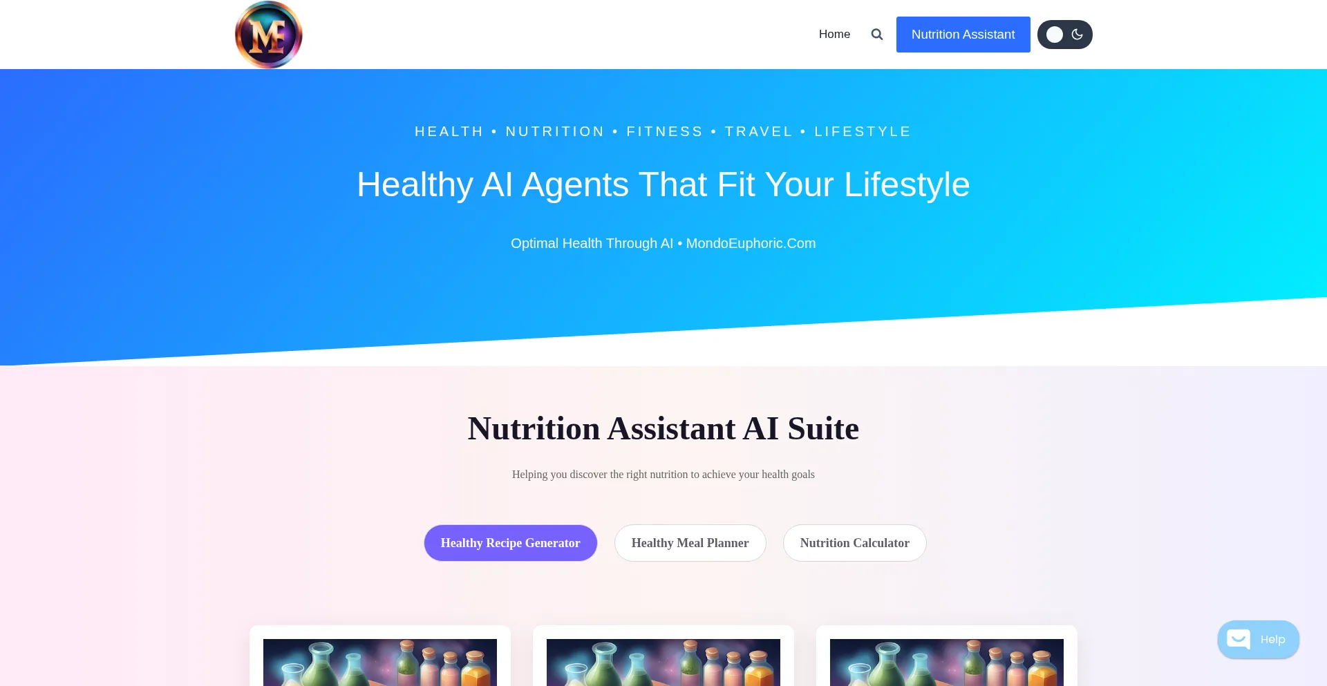 Website screenshot of Mondoeuphoric.com