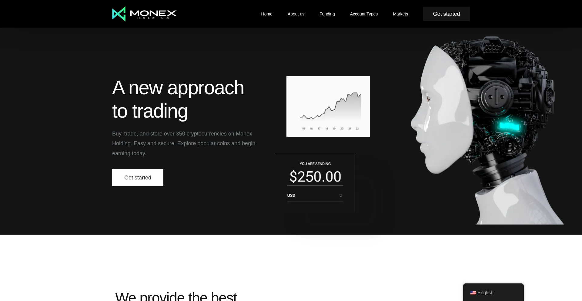 Website screenshot of Monexaholdingltd.com