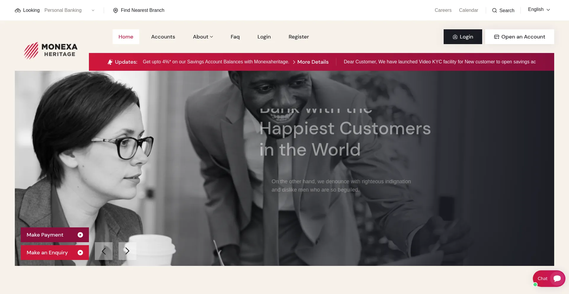 Website screenshot of Monexahrtageltd.com