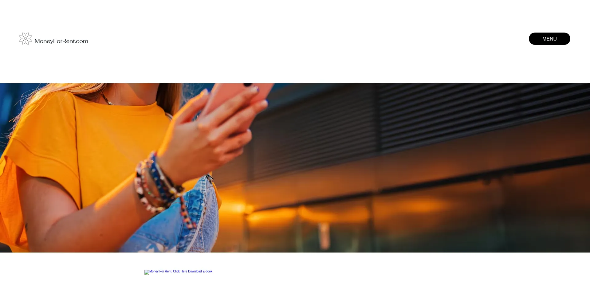 Website screenshot of Moneyforrent.org