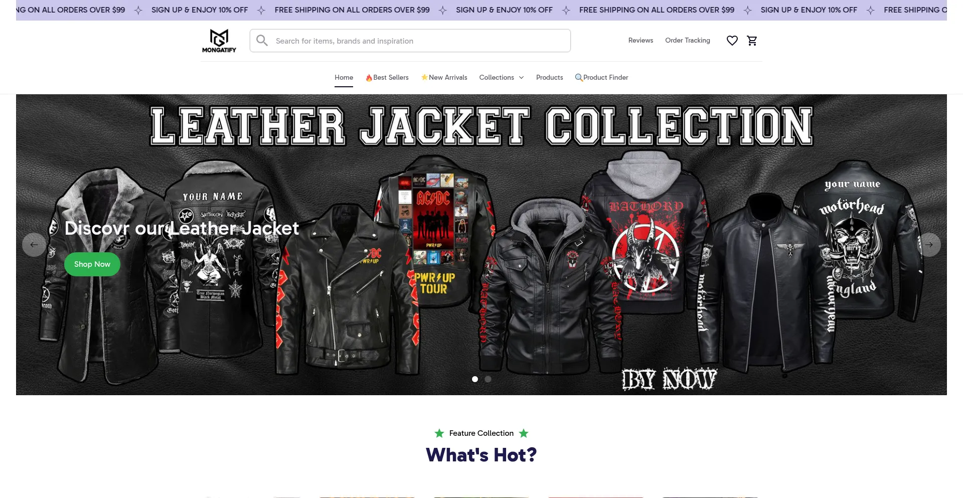 Website screenshot of Mongatify.com