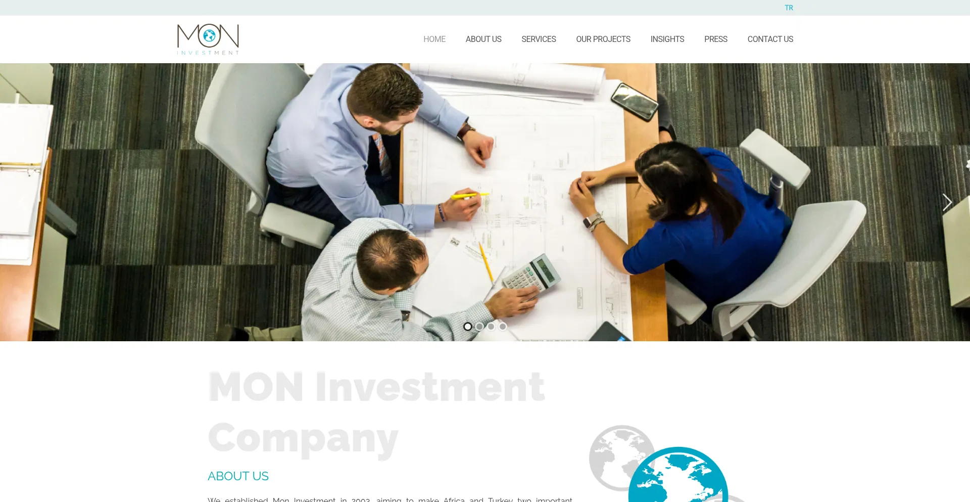 Website screenshot of Moninvestment.com