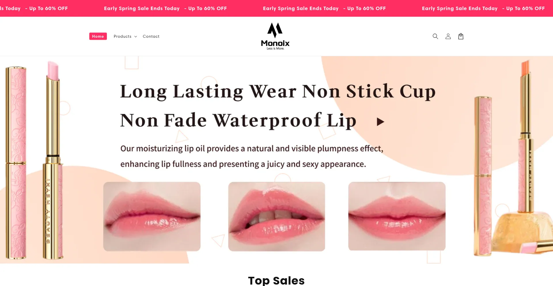 Website screenshot of Monoix.com