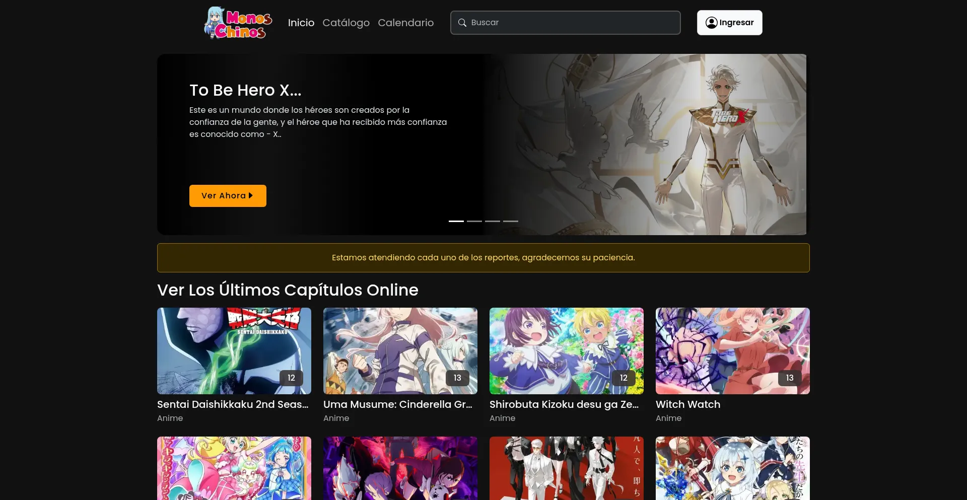 Website screenshot of Monoschino2.com