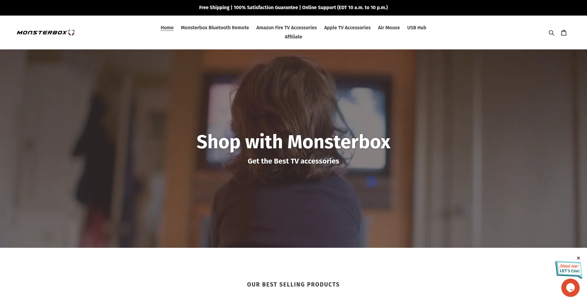 Website screenshot of Monsterboxofficial.com