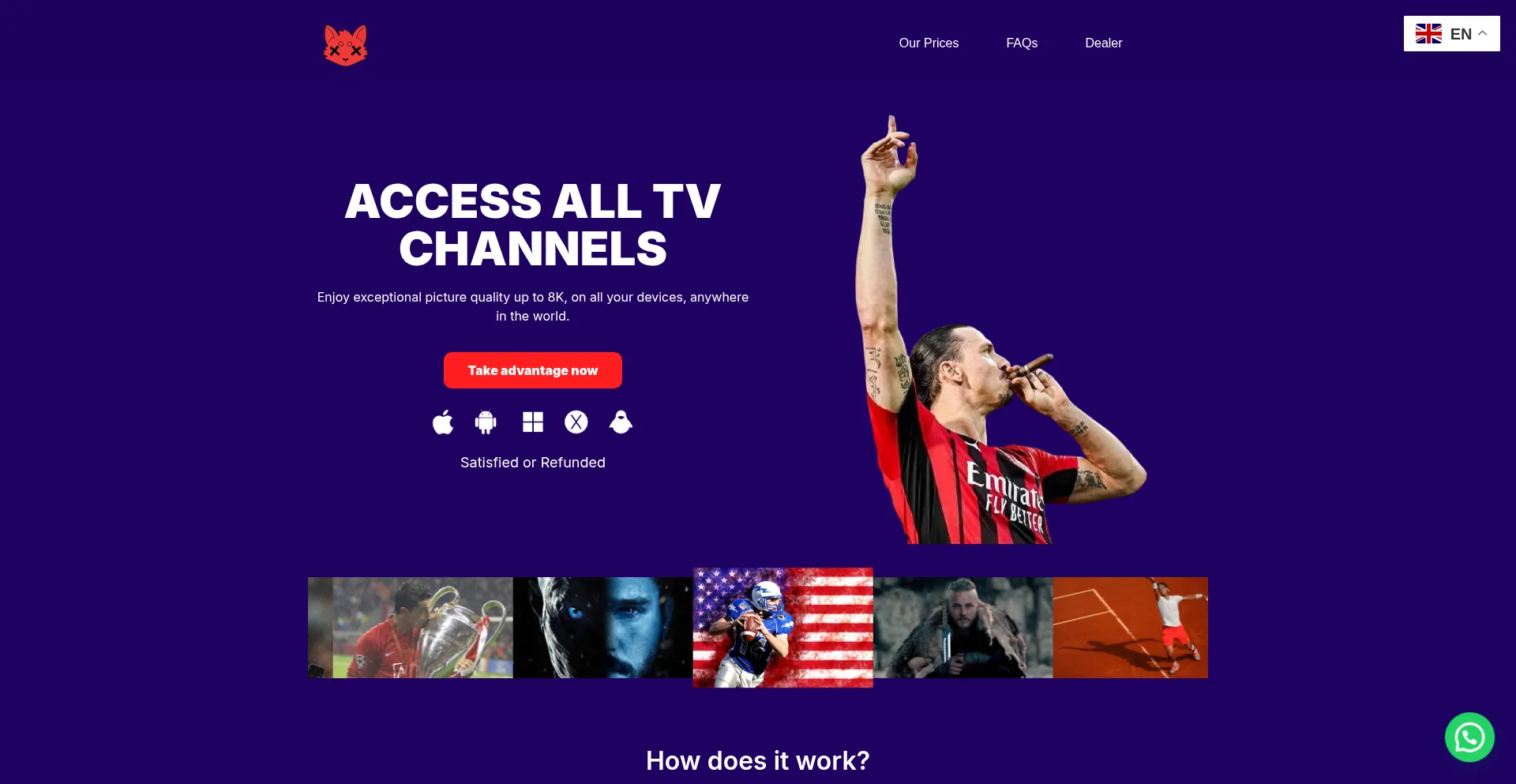Website screenshot of Monstersiptv.com