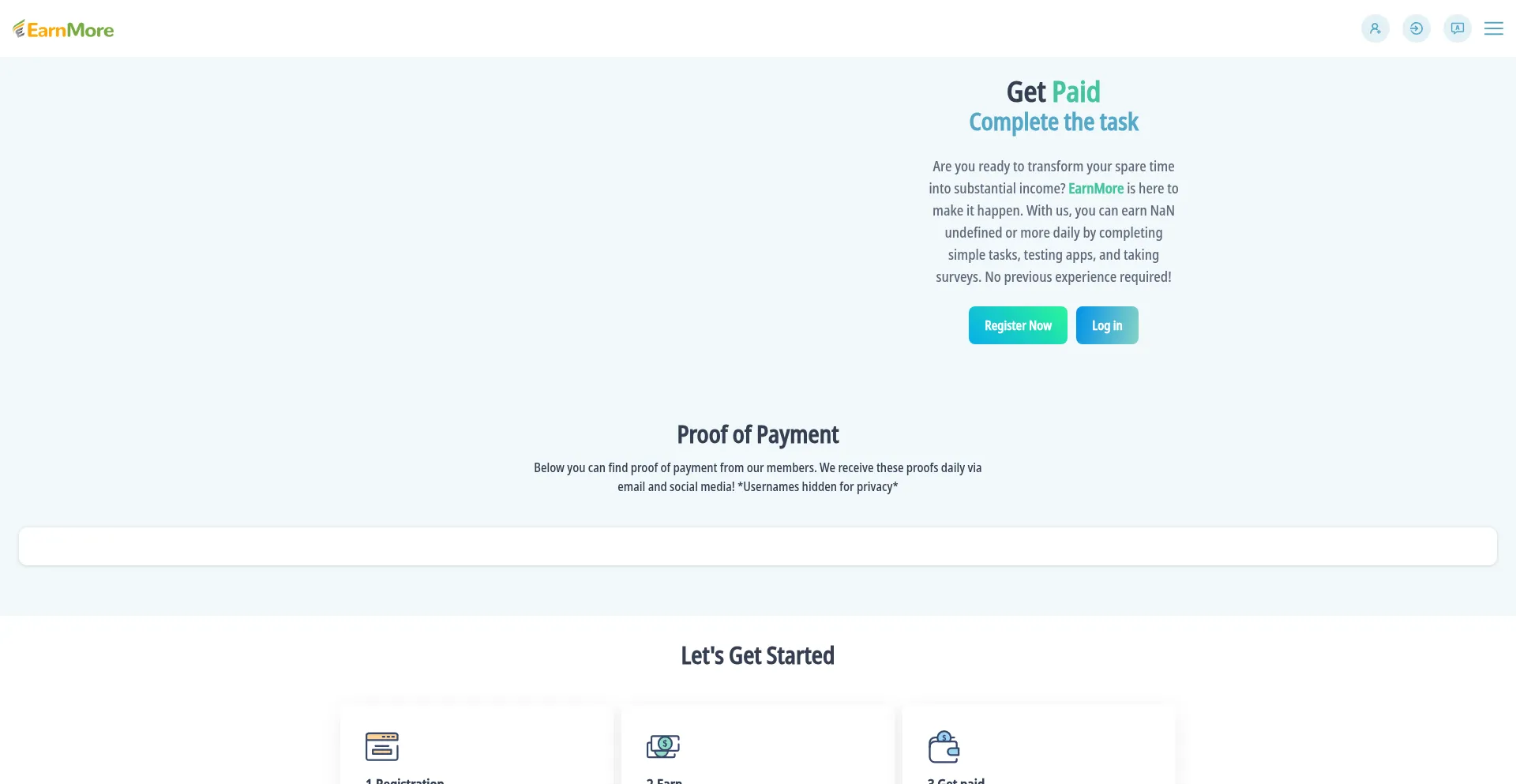 Website screenshot of Monyevryday-certlo.top