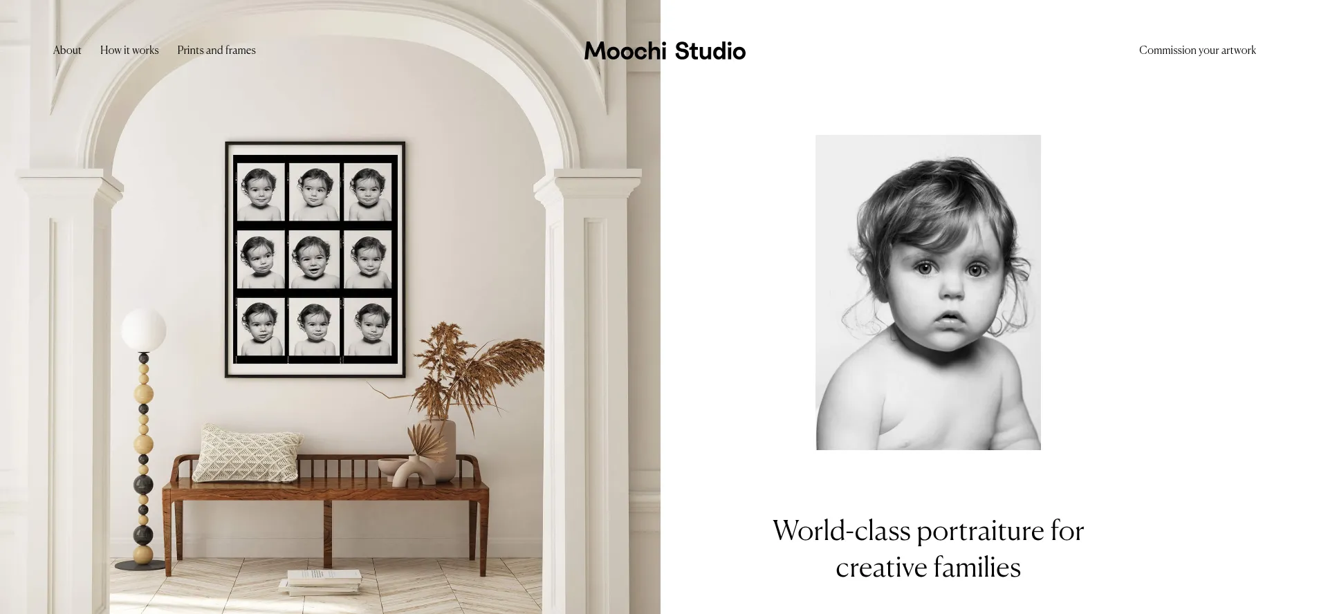 Website screenshot of Moochistudio.com