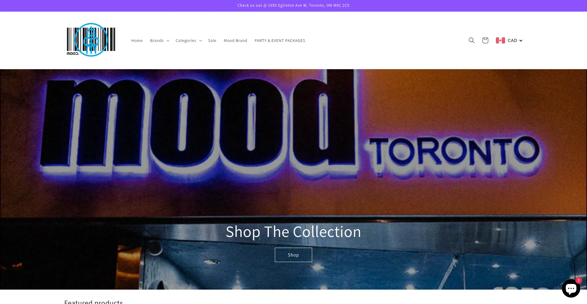 Website screenshot of Moodtoronto.com