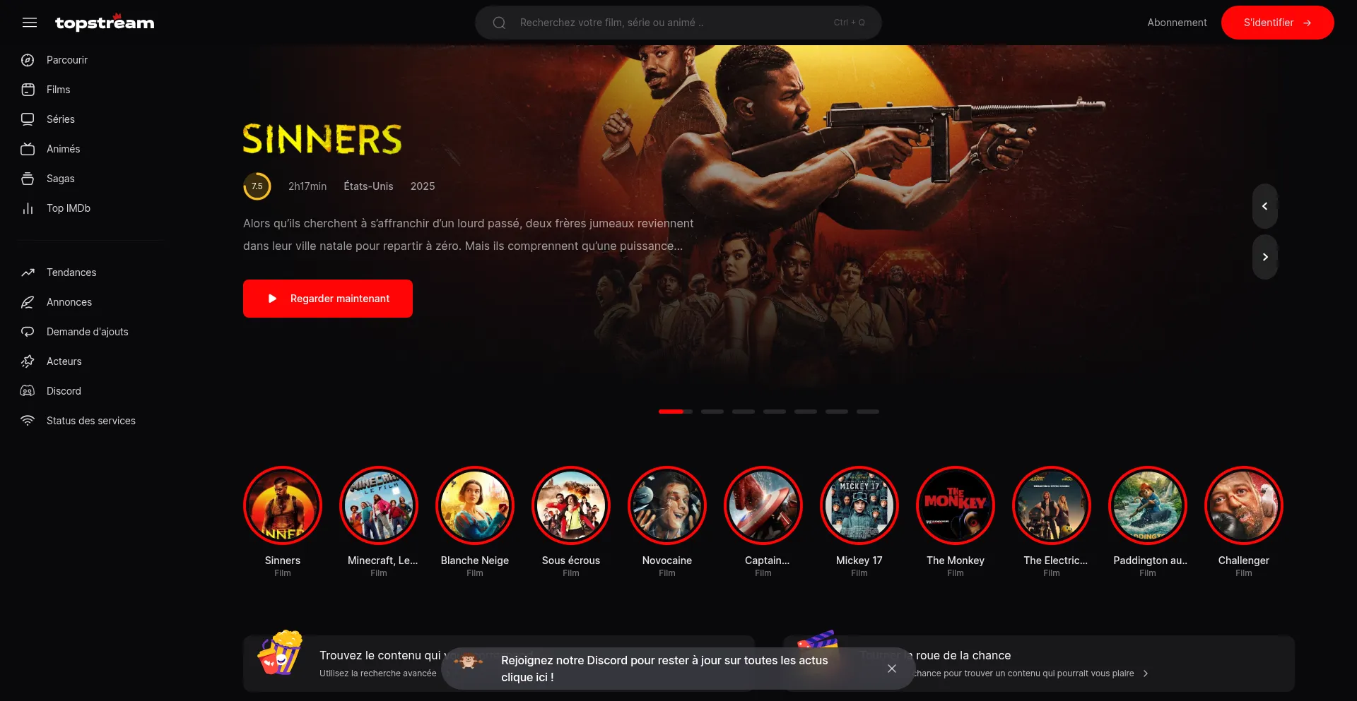 Website screenshot of Moove.gg