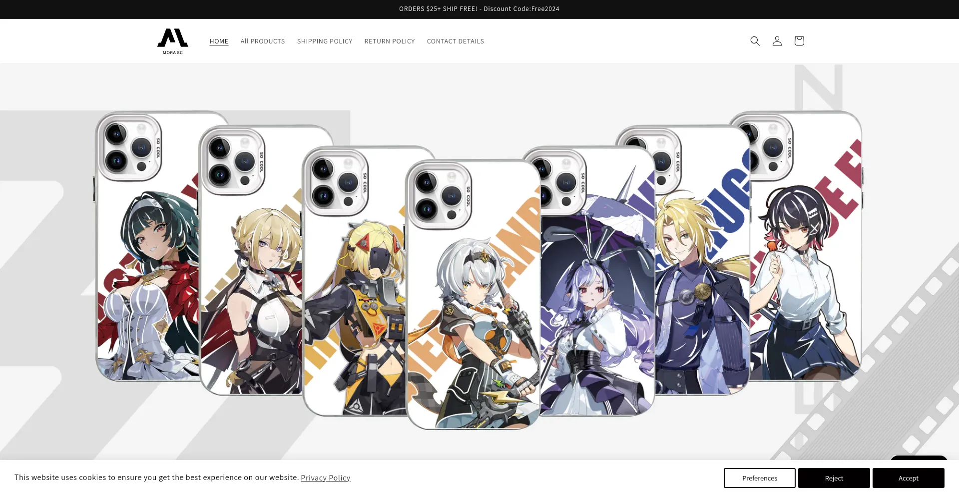 Website screenshot of Morasc.com