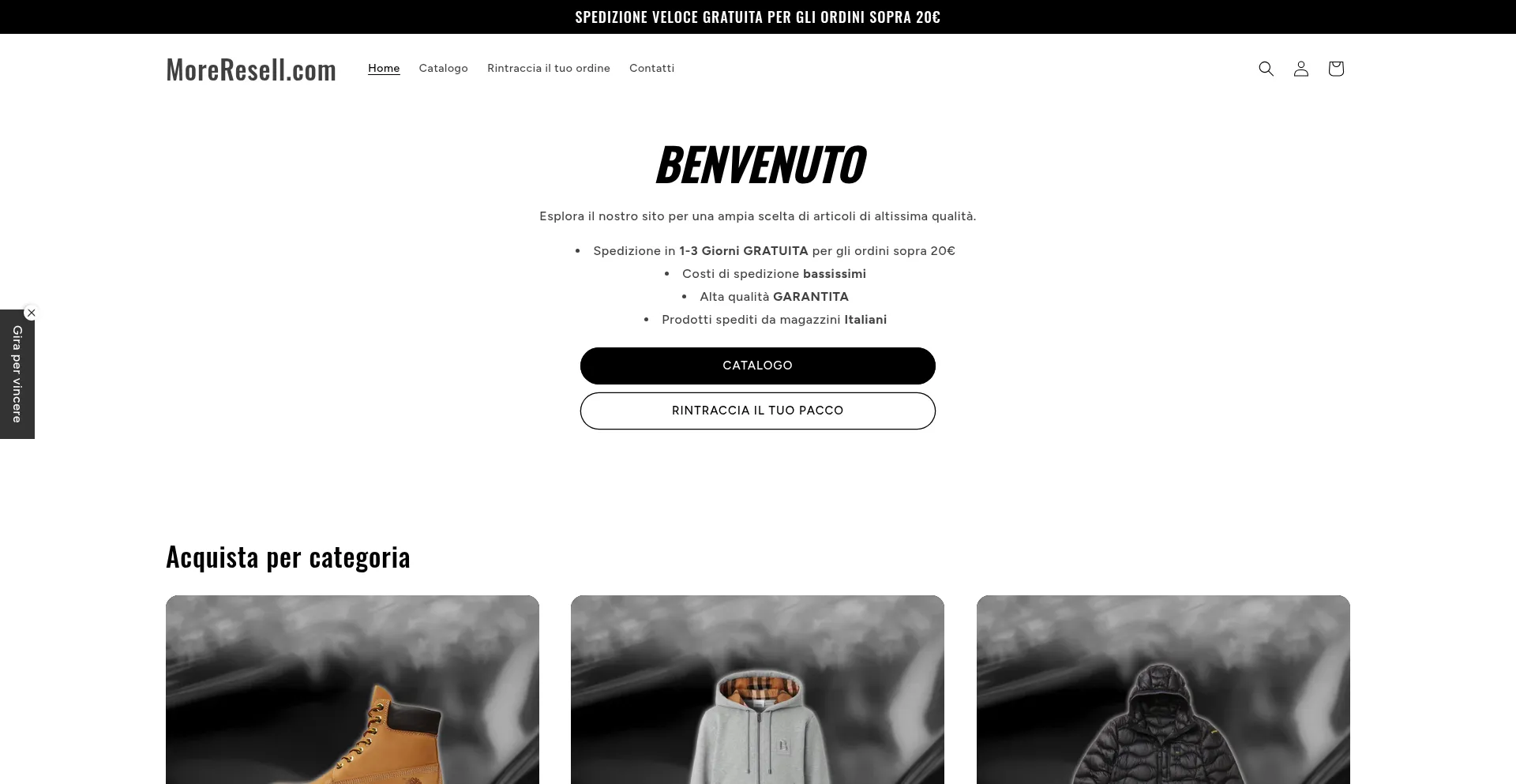 Website screenshot of Moreresell.com
