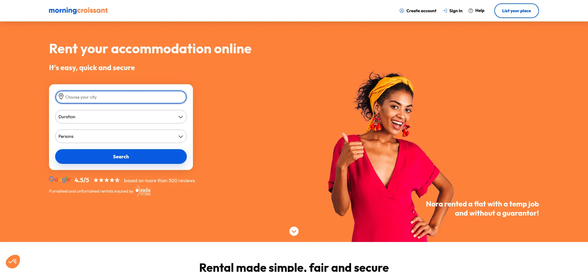 Website screenshot of Morningcroissant.com