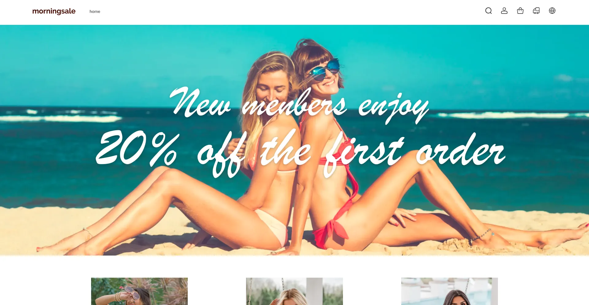 Website screenshot of Morningsale.top