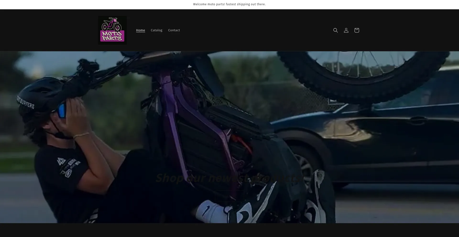 Website screenshot of Motoparts.co.im