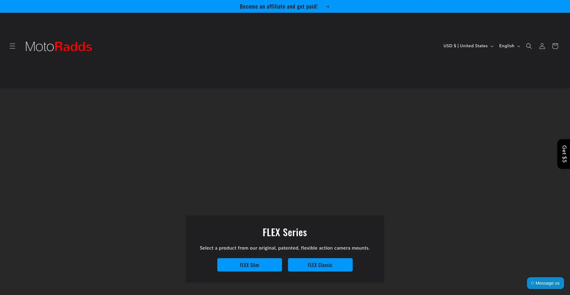 Website screenshot of Motoradds.com