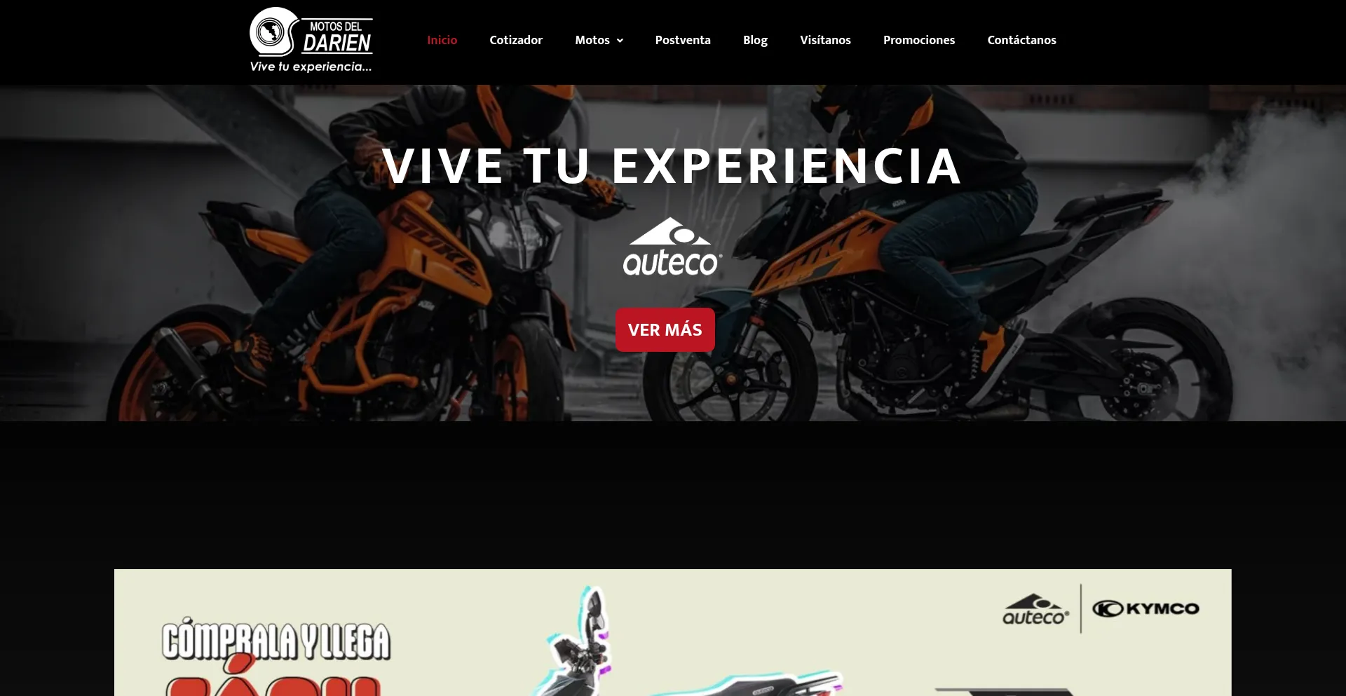 Website screenshot of Motosdeldarien.com.co