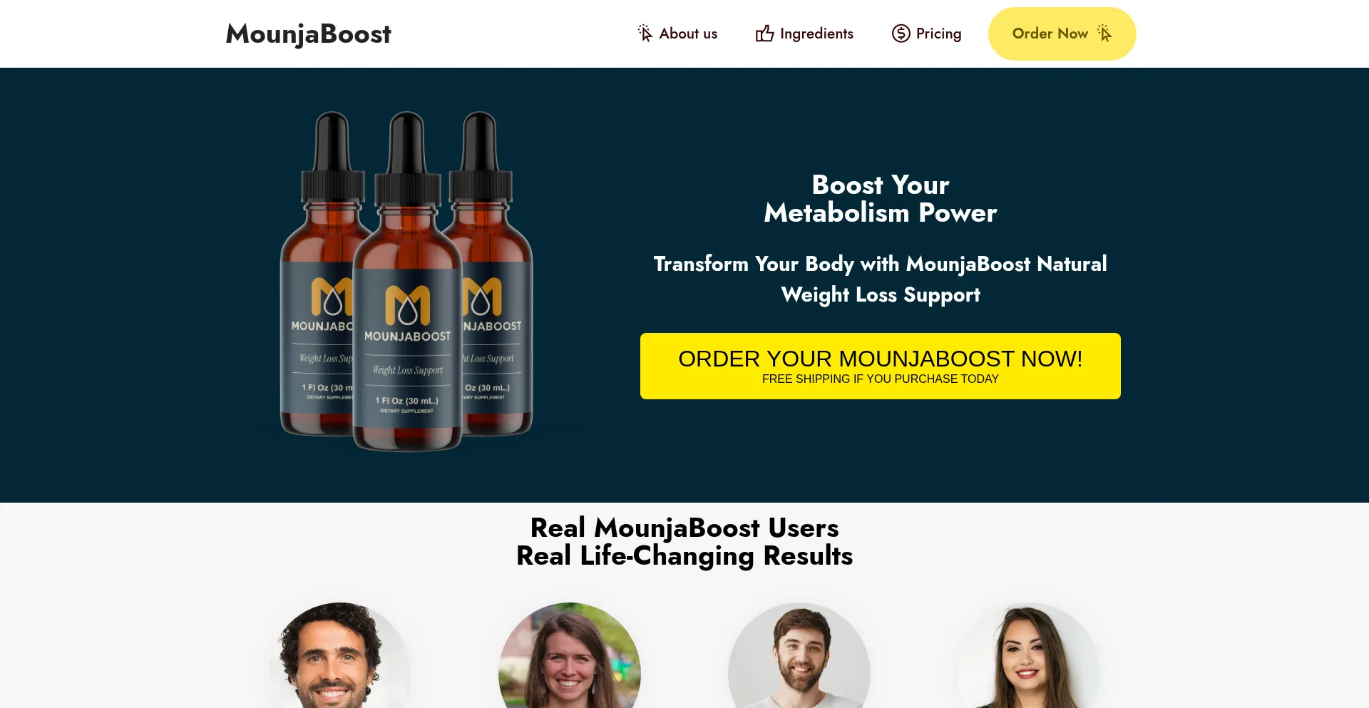 Website screenshot of Mounjaboost-usa.us