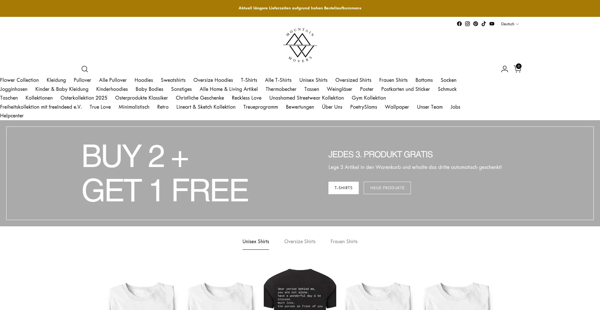 Website screenshot of Mountain-movers.de