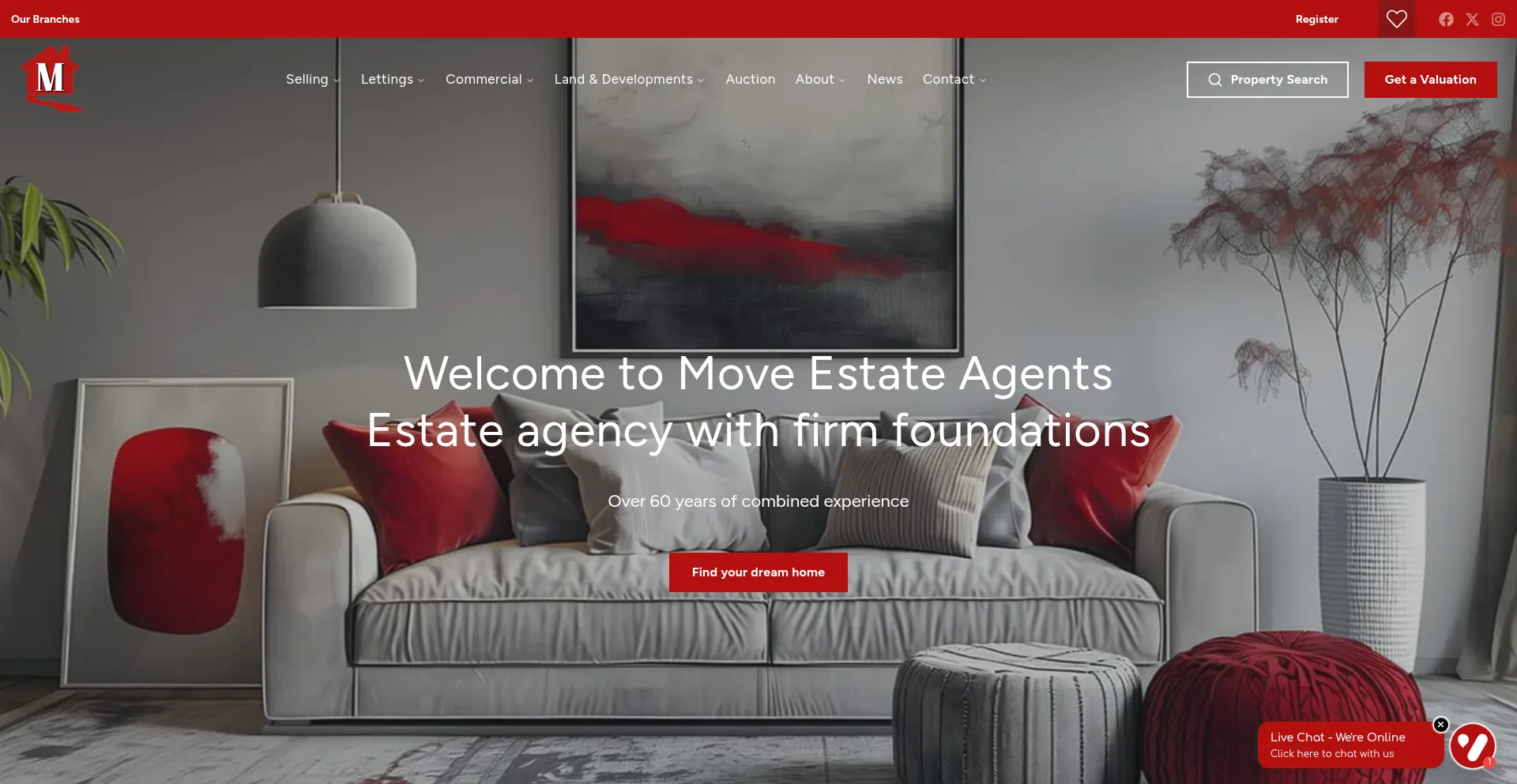 Website screenshot of Moveea.com
