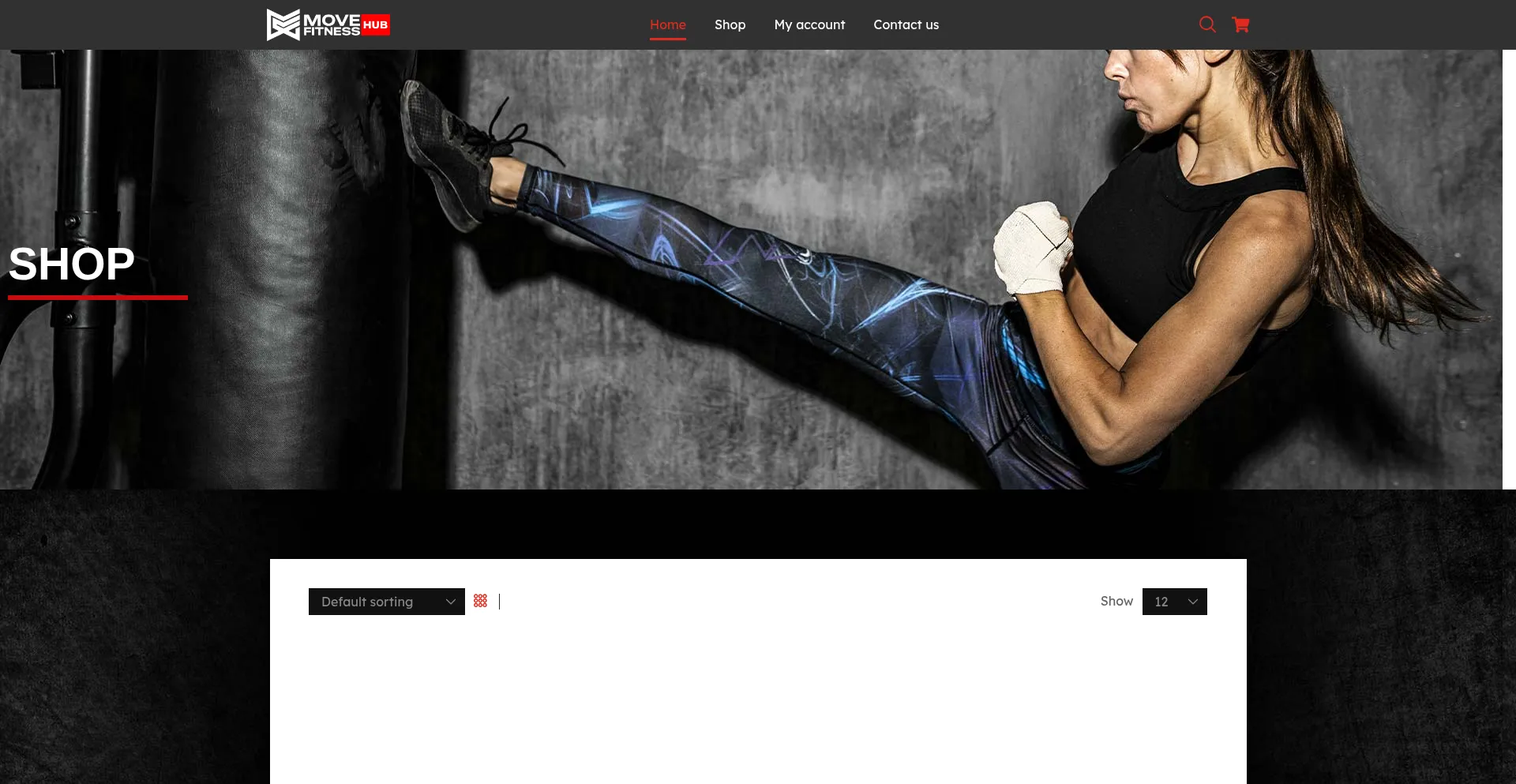 Website screenshot of Movefitnesshub.com