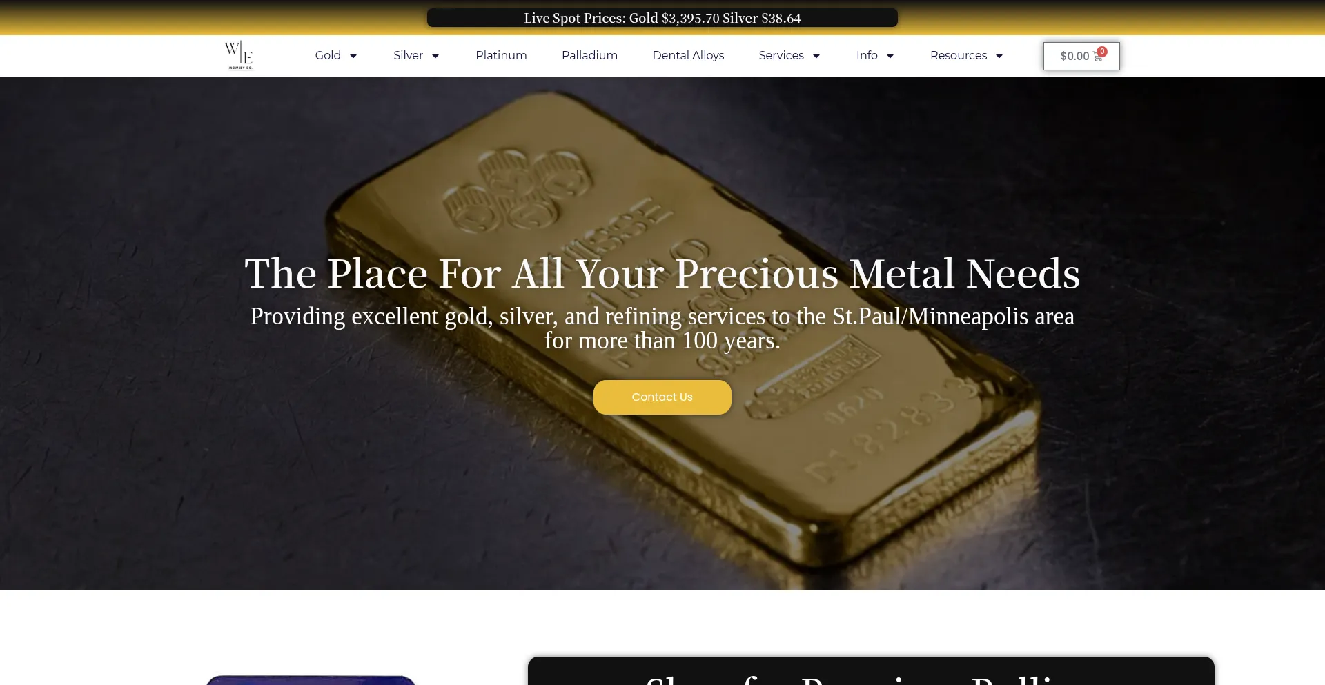 Website screenshot of Mowreygold.com