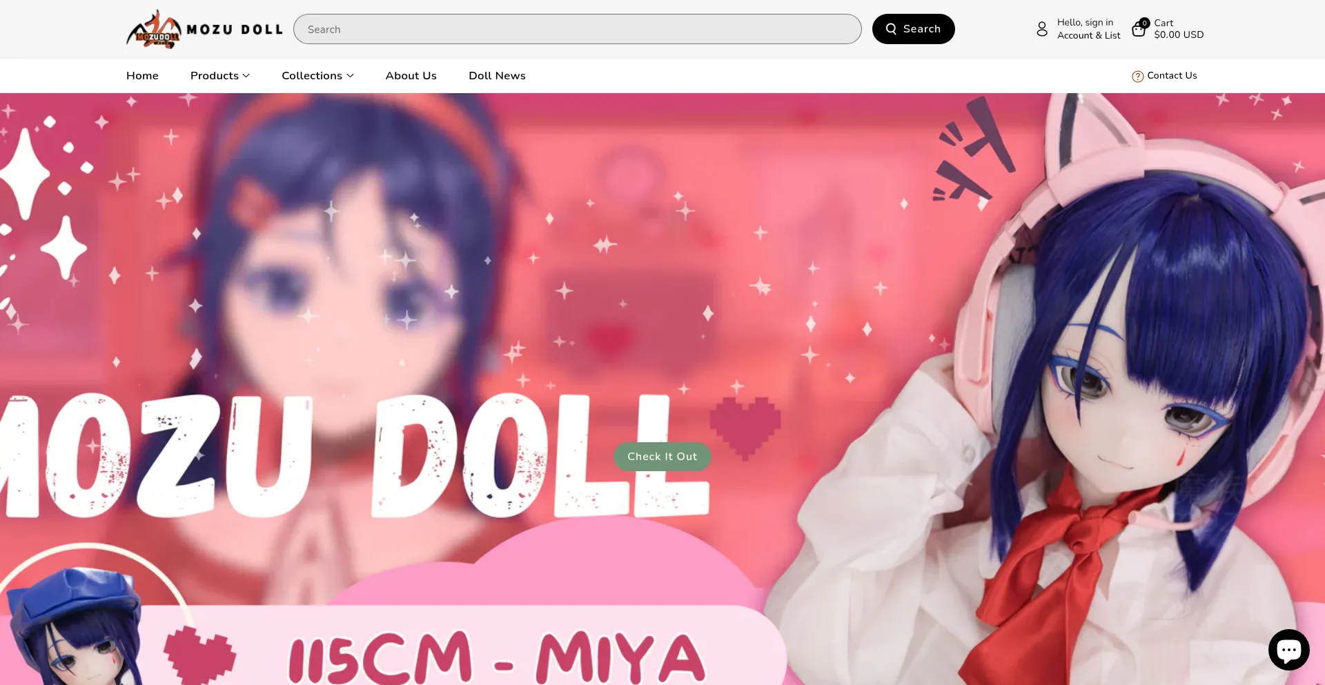 Website screenshot of Mozudollna.com