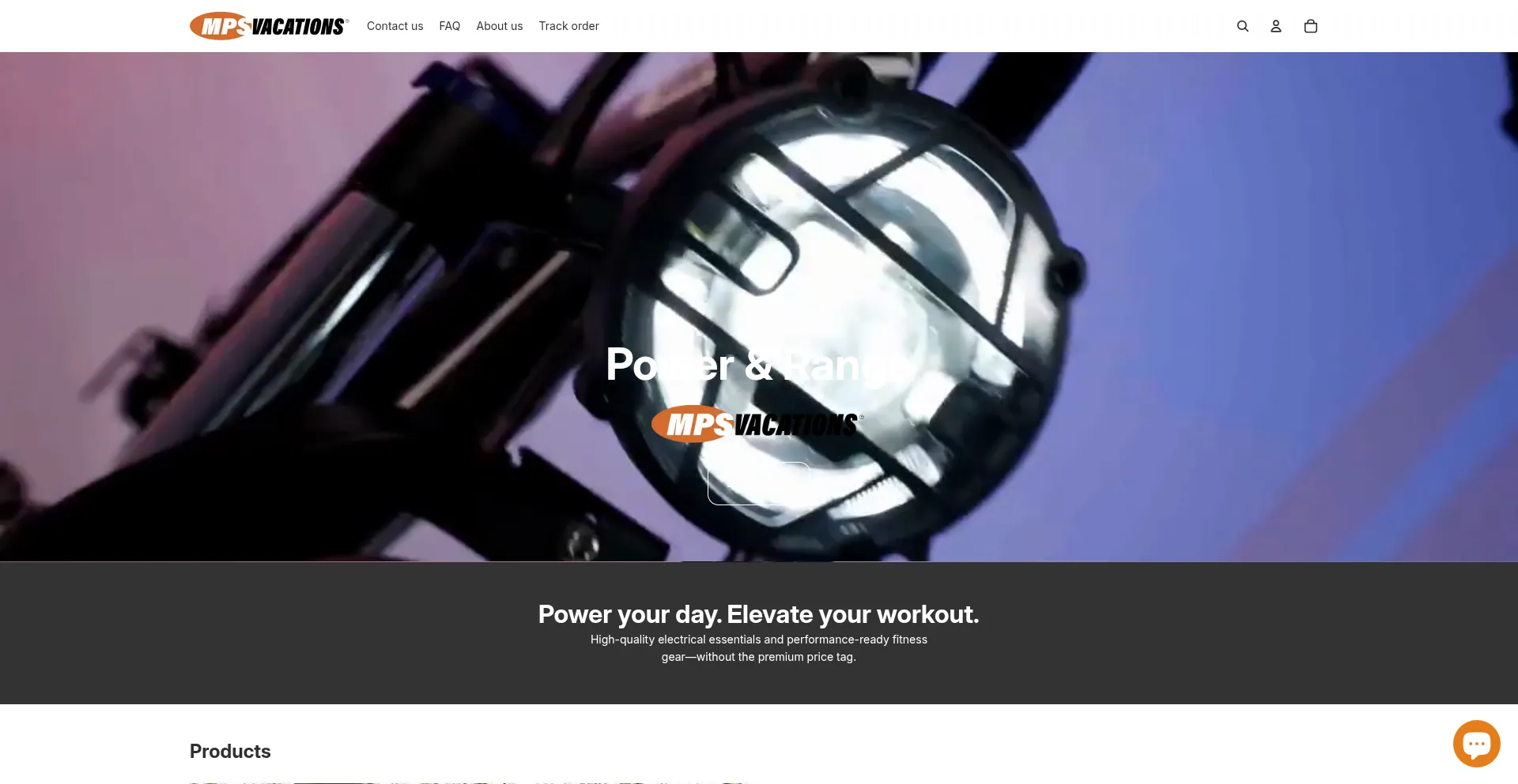 Website screenshot of Mpsvacations.com