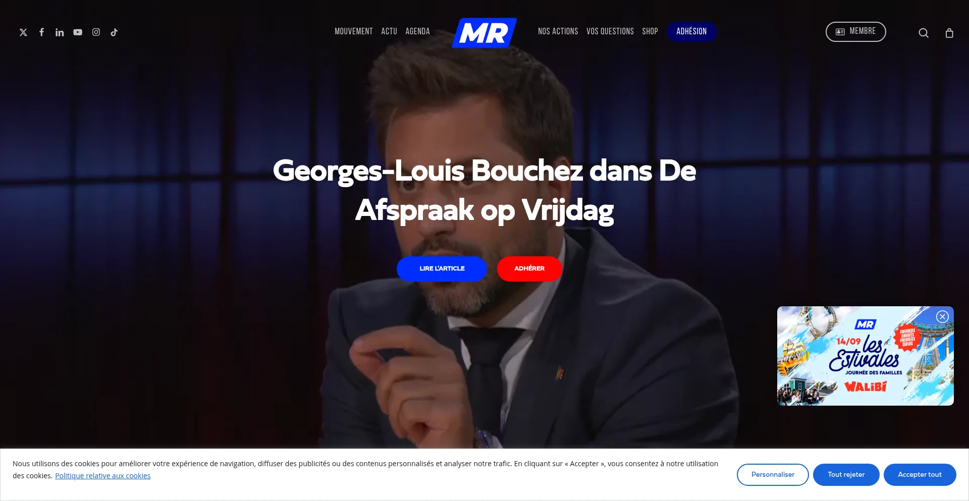 Website screenshot of Mr.be