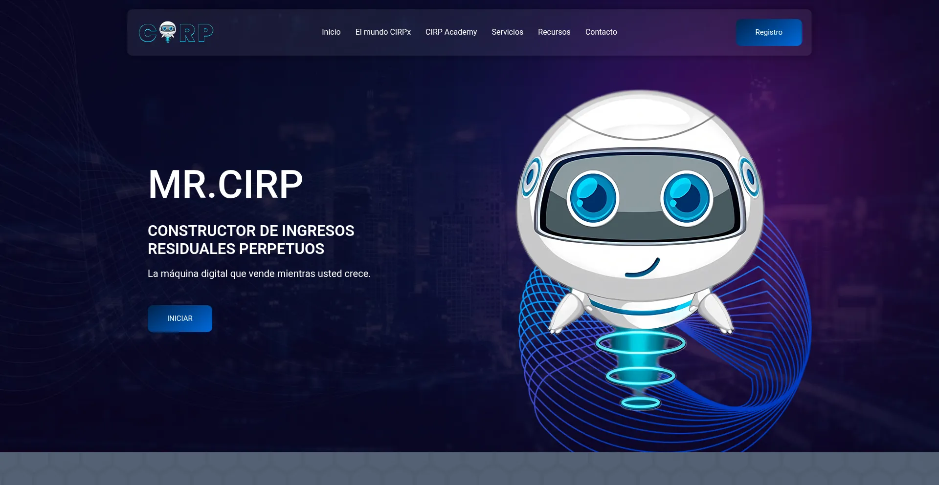 Website screenshot of Mrcirp.com