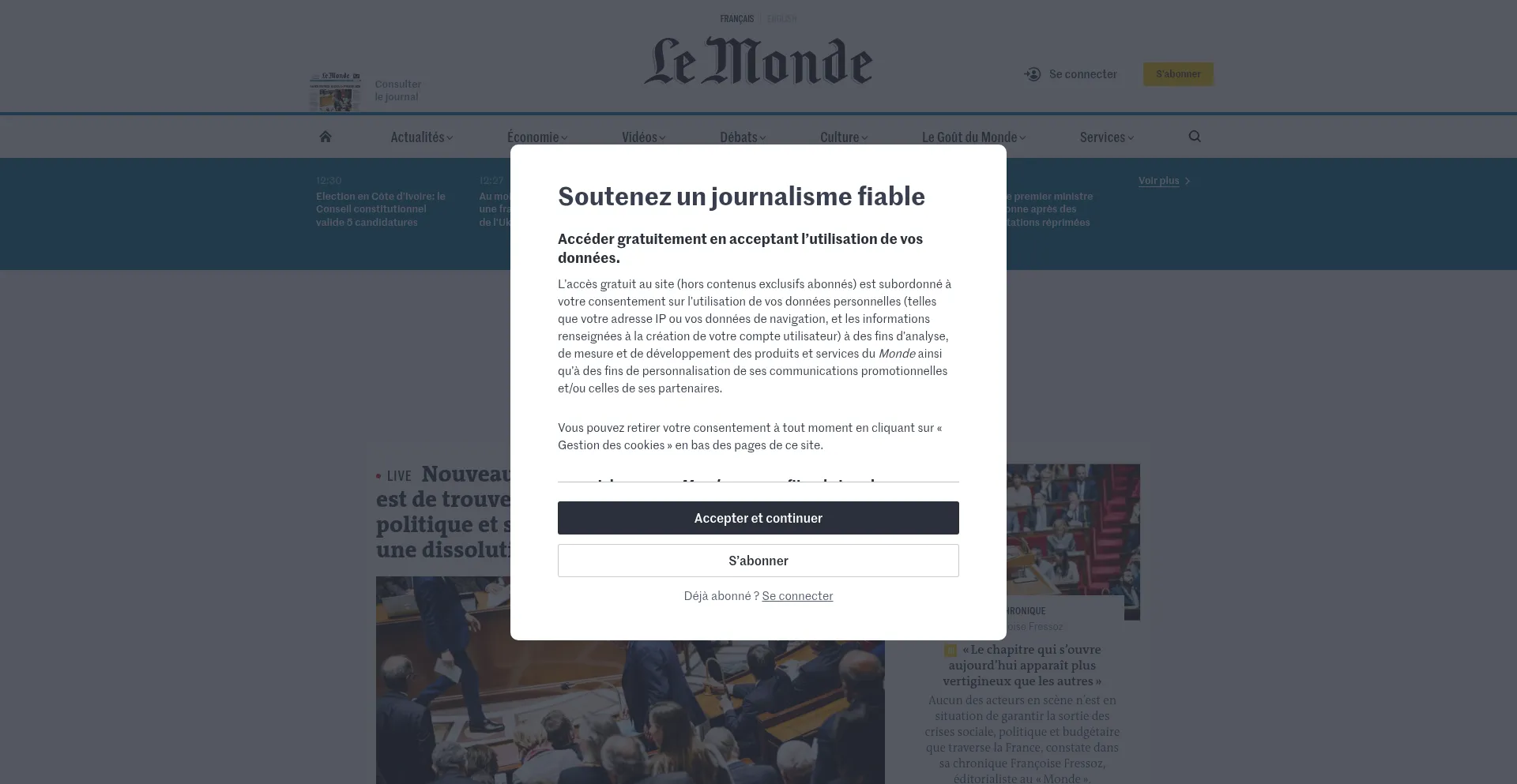 Website screenshot of Mrelay-bordereau.com
