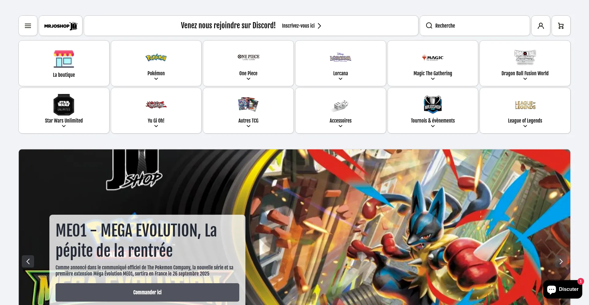 Website screenshot of Mrjoshop.com