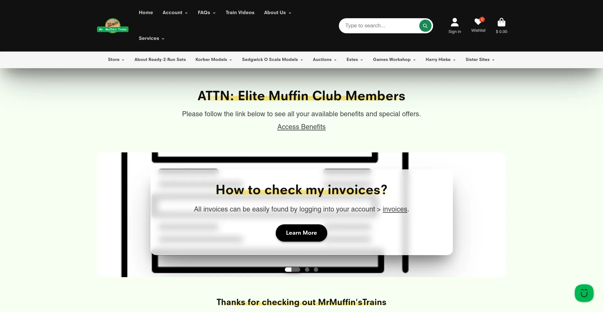 Website screenshot of Mrmuffinstrains.com