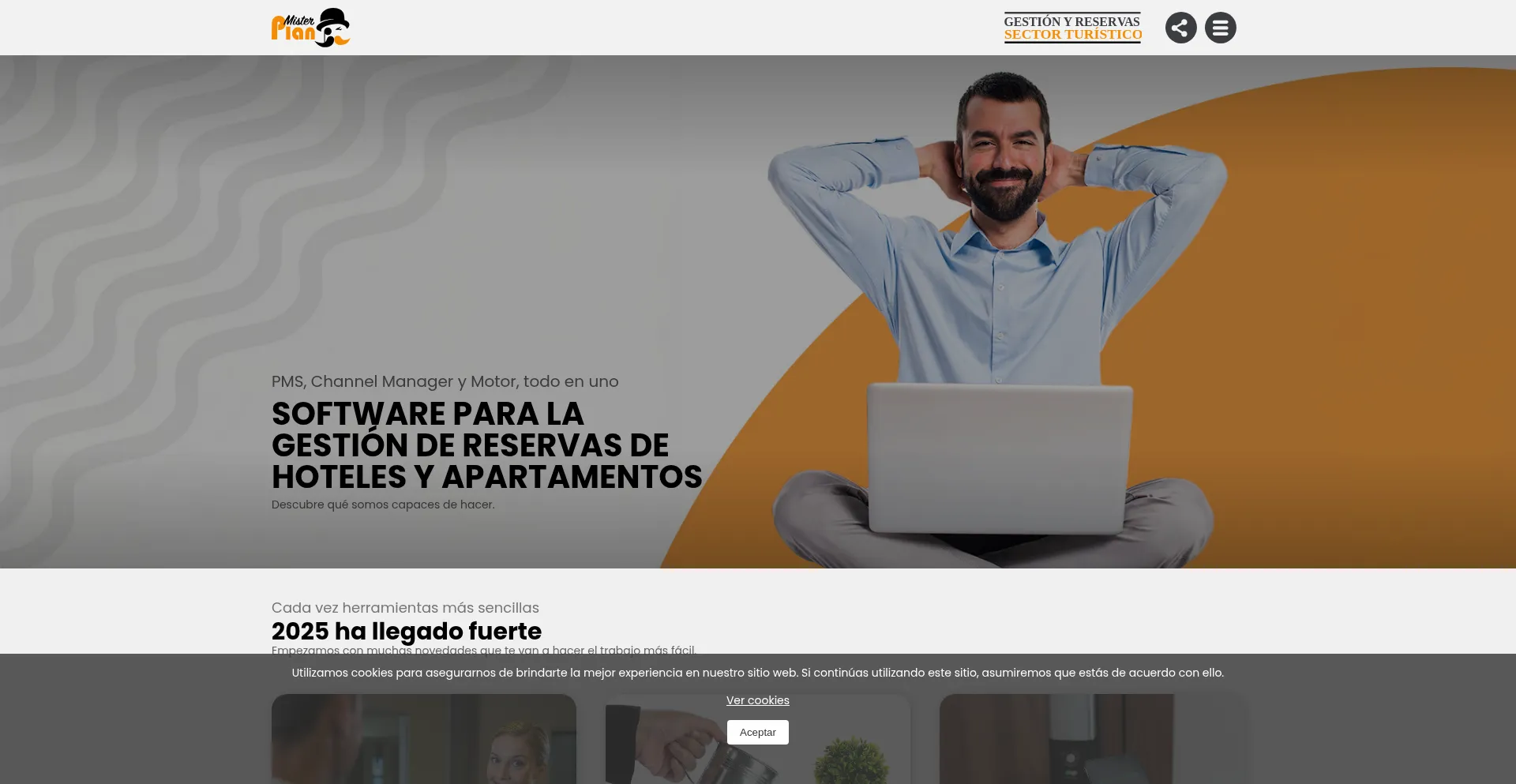 Website screenshot of Mrplan.io
