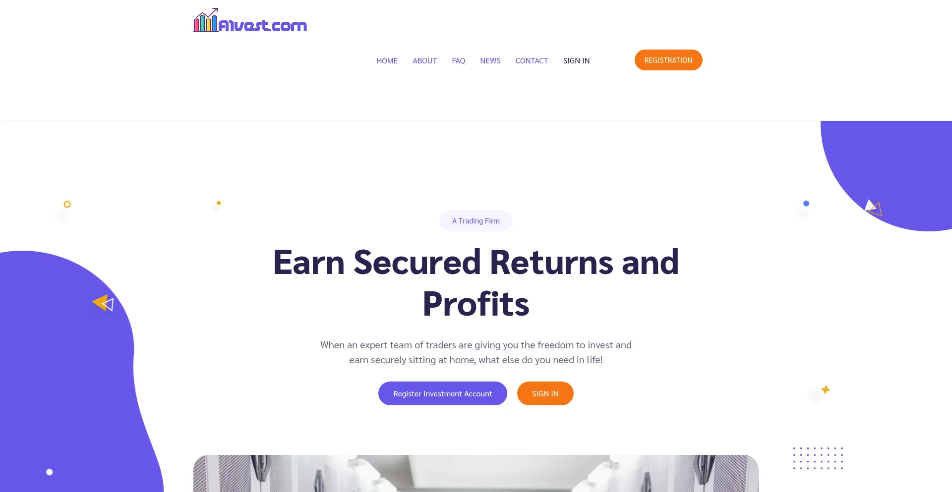 Website screenshot of Mrvest.org