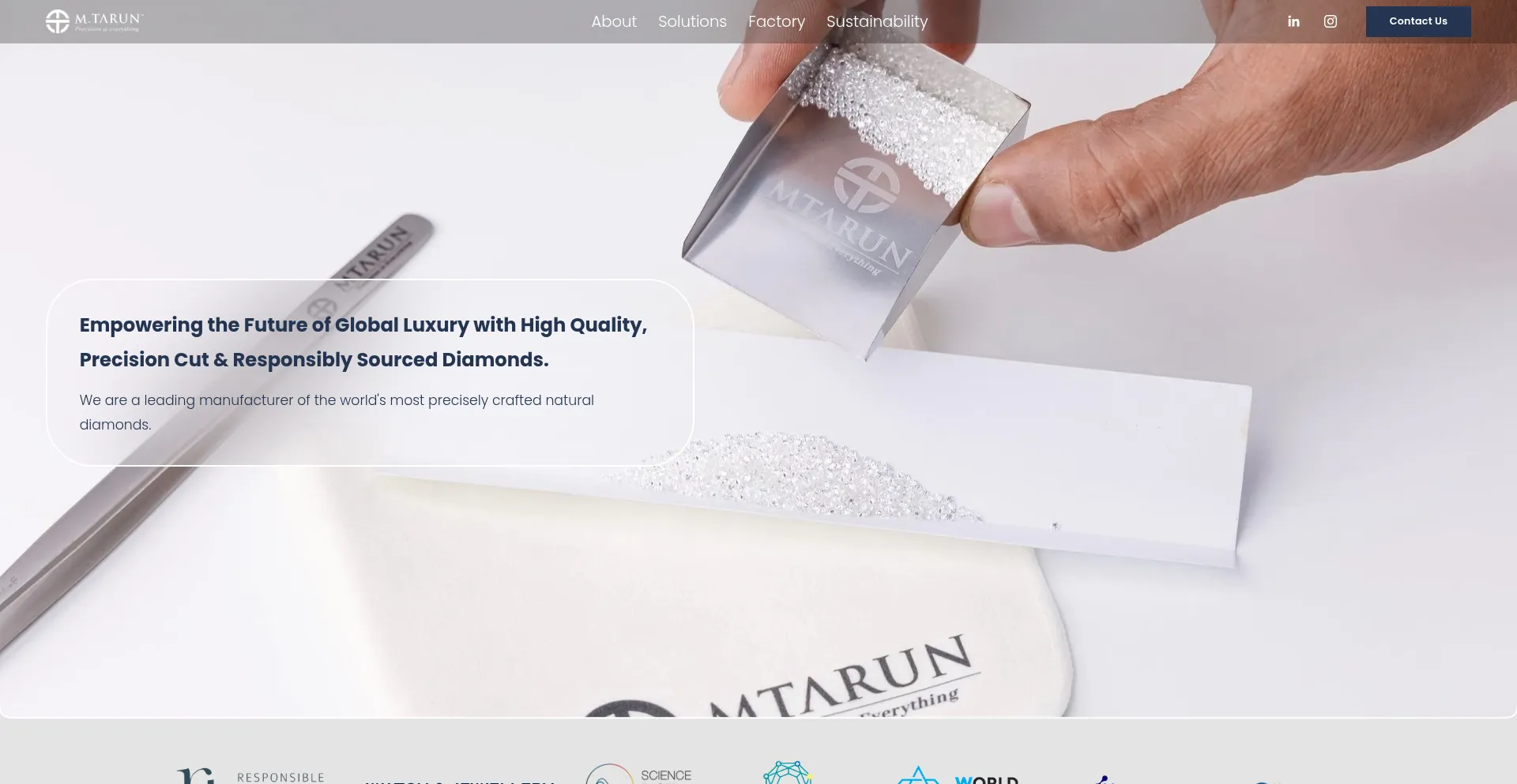 Website screenshot of Mtarun.com