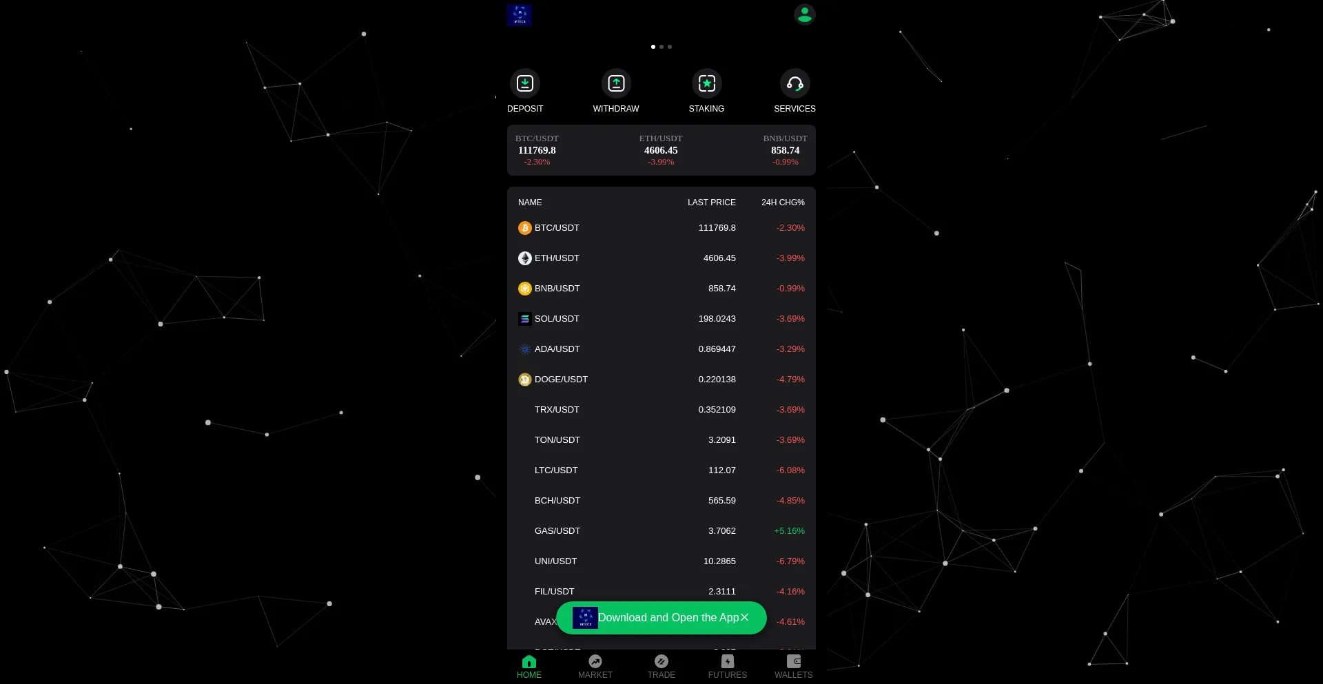 Website screenshot of Mtecx.top