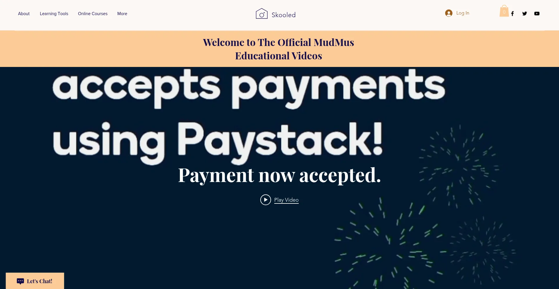 Website screenshot of Mudmusedu.com
