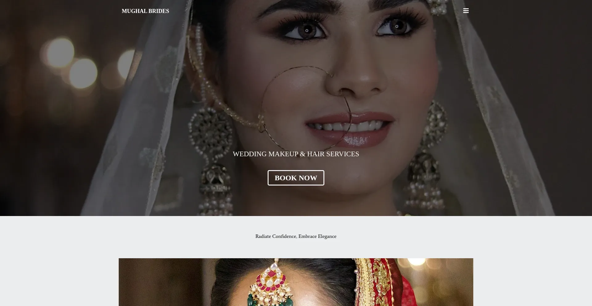 Website screenshot of Mughalbrides.com