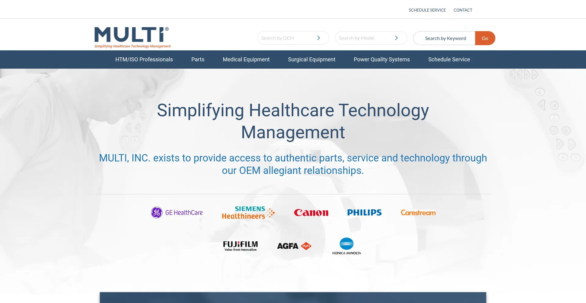 Website screenshot of Multi-inc.com