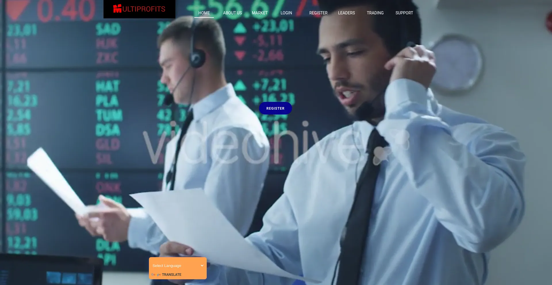 Website screenshot of Multiprofits.online