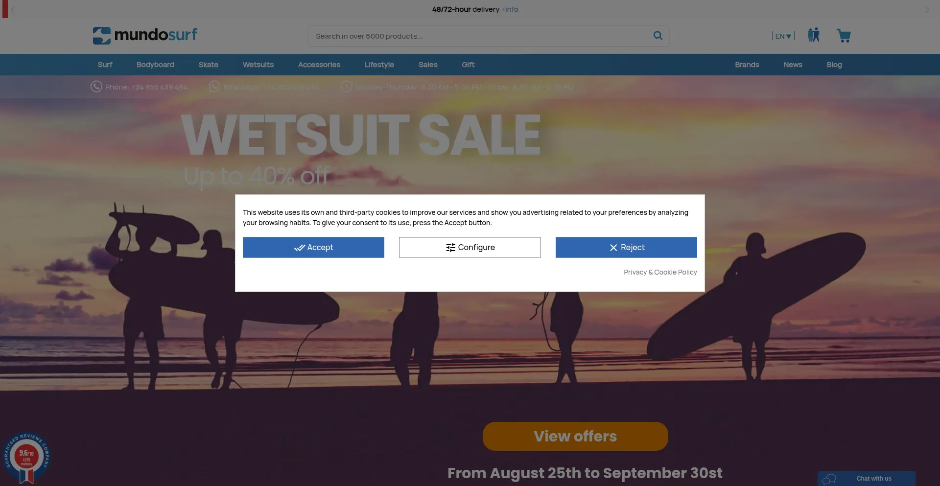 Website screenshot of Mundo-surf.com