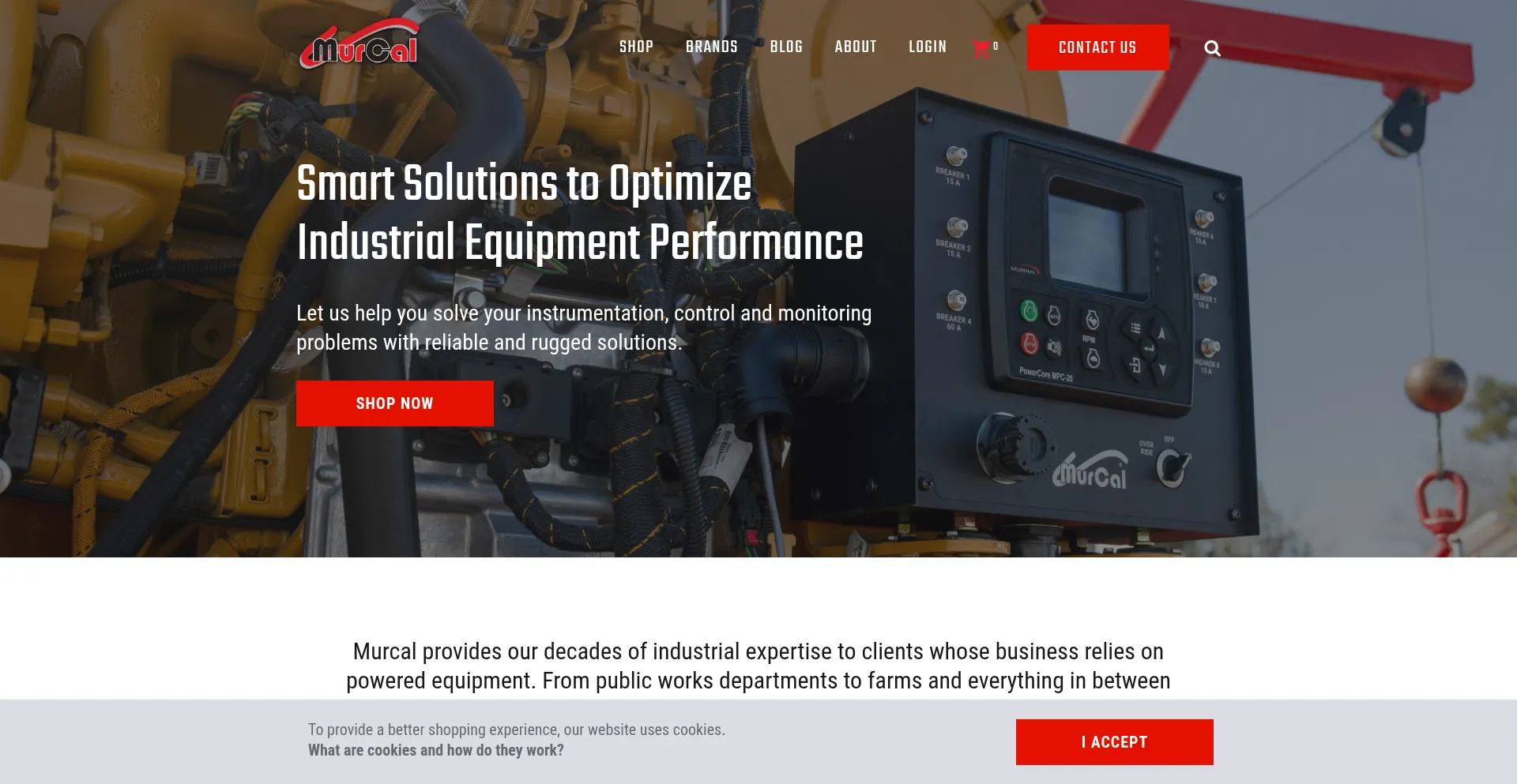 Website screenshot of Murcal.com