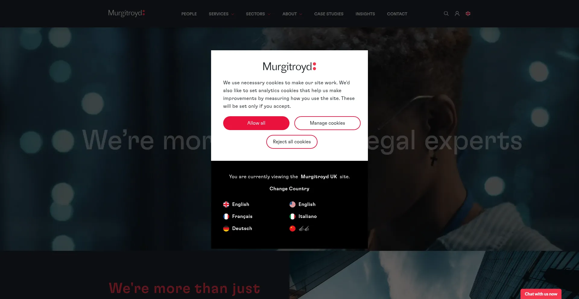 Website screenshot of Murgitroyd.com
