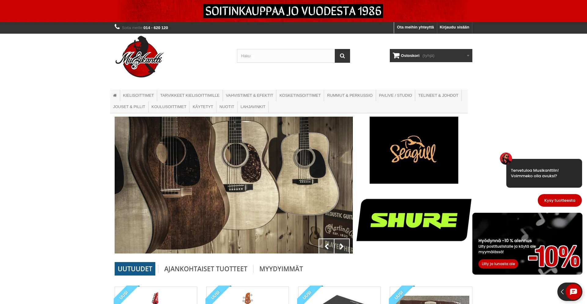 Website screenshot of Musikantti.fi