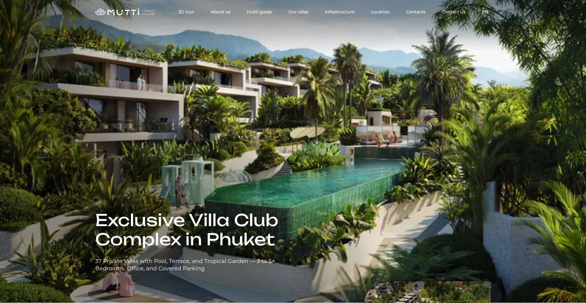Website screenshot of Muttivillas.com