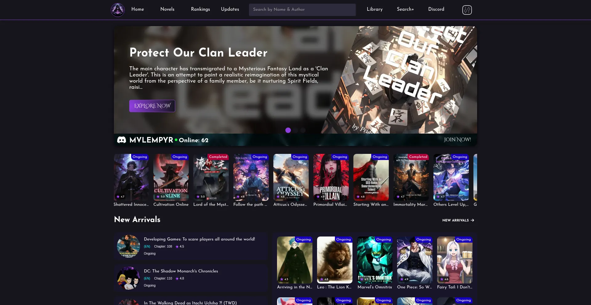 Website screenshot of Mvlempyr.com