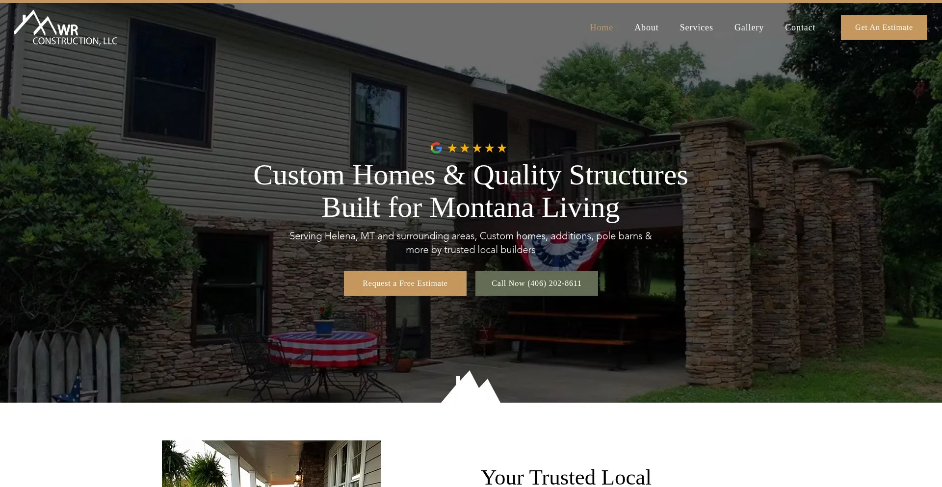 Website screenshot of Mwrconstruction.com