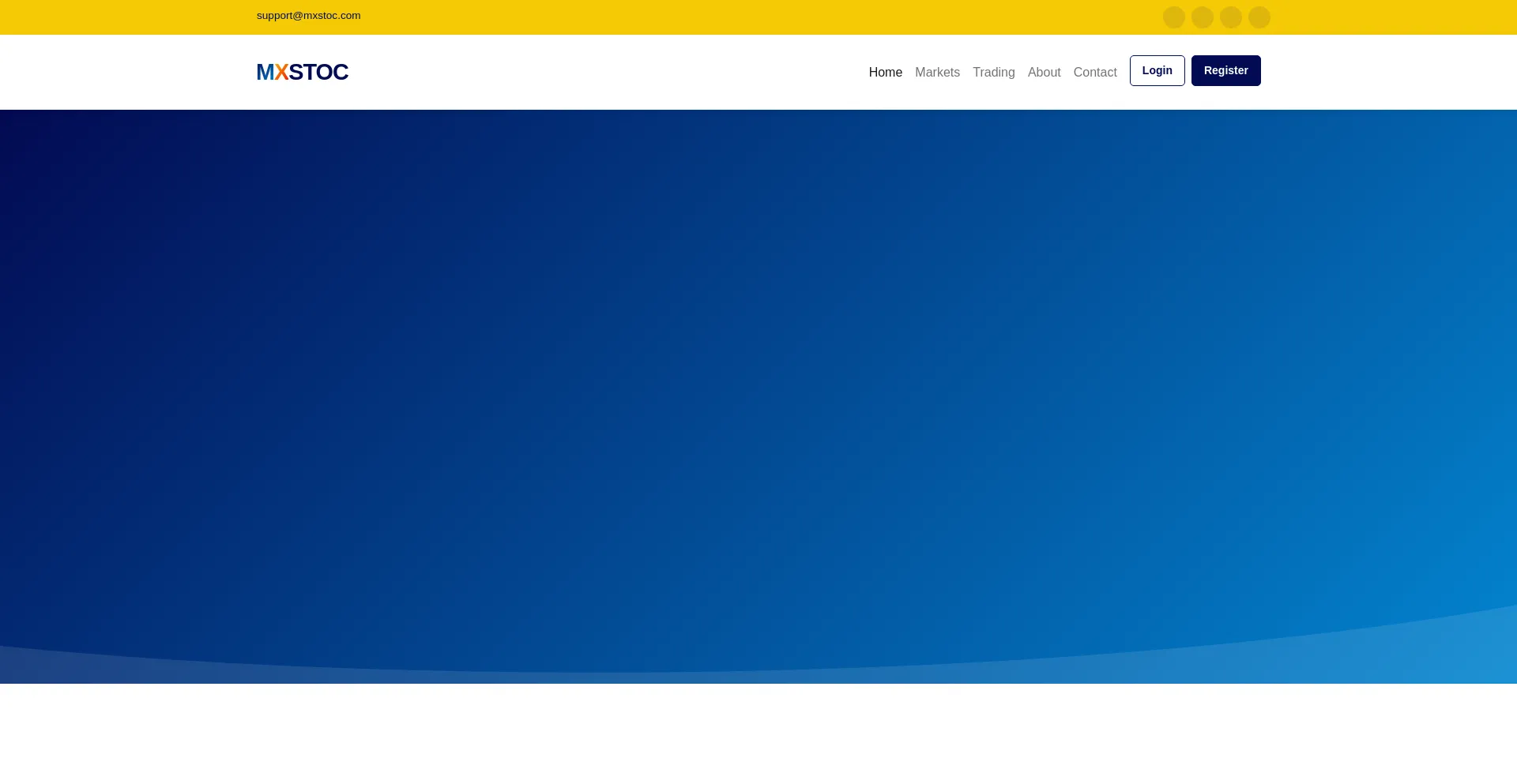 Website screenshot of Mxstoc.com