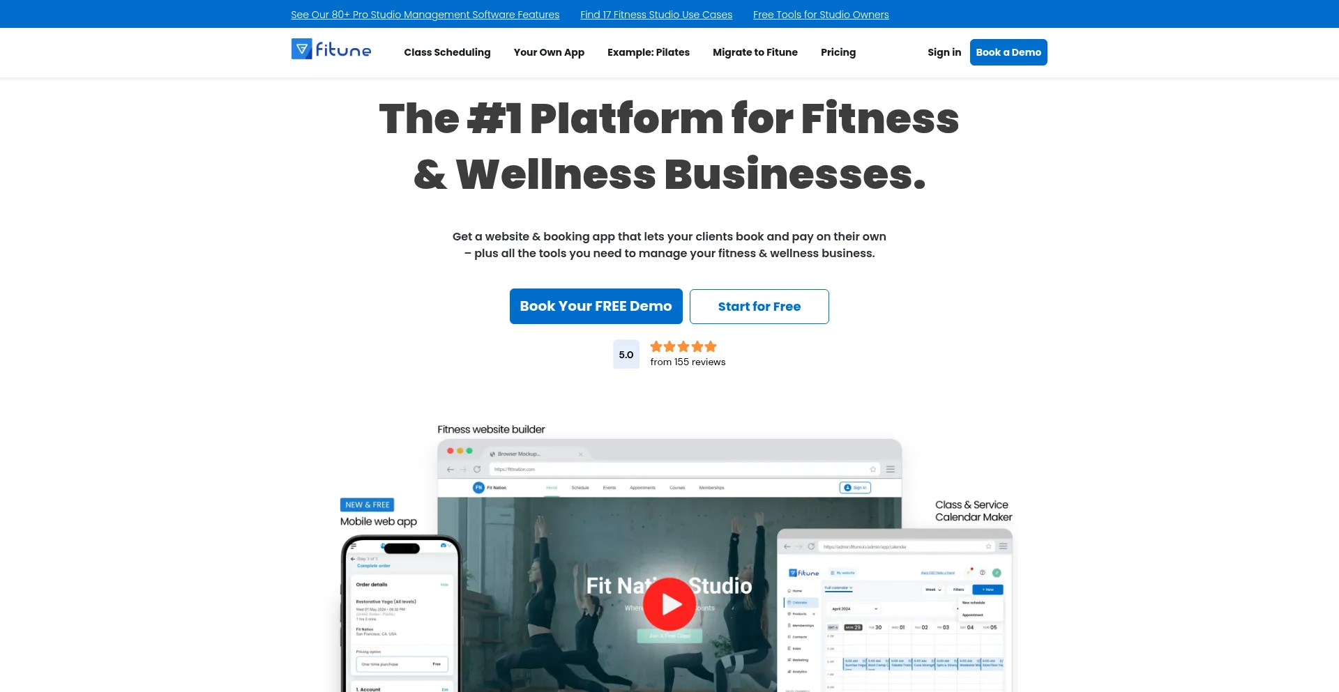 Website screenshot of My.fitune.io